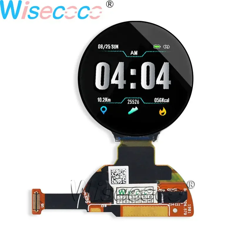 

Wisecoco 1.2" IPS AM-OLED Display X120BLN02 390*390 Round Circular Screen MIPI 24 pins for Wearable