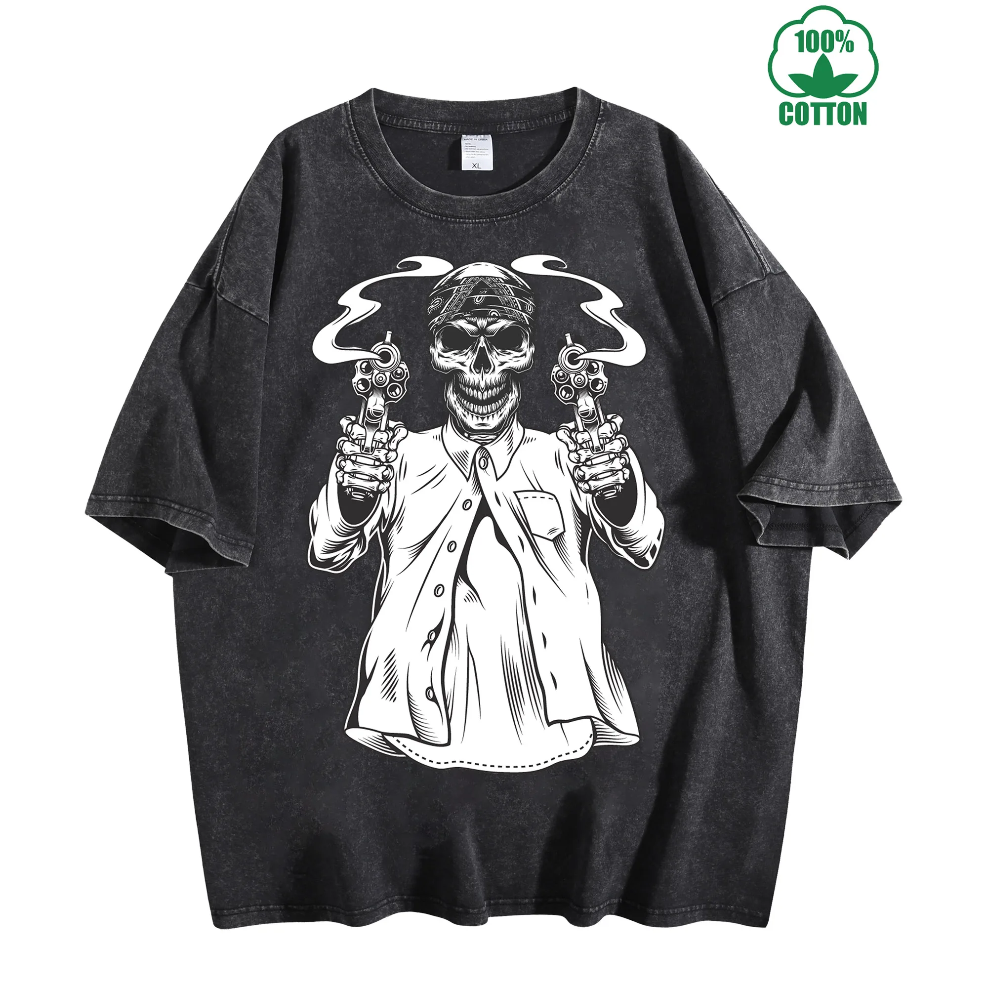 

Outlaw Spirit Vintage Washed T-Shirt 230g 100% Cotton Comfortable Oversized Streetwear Unisex