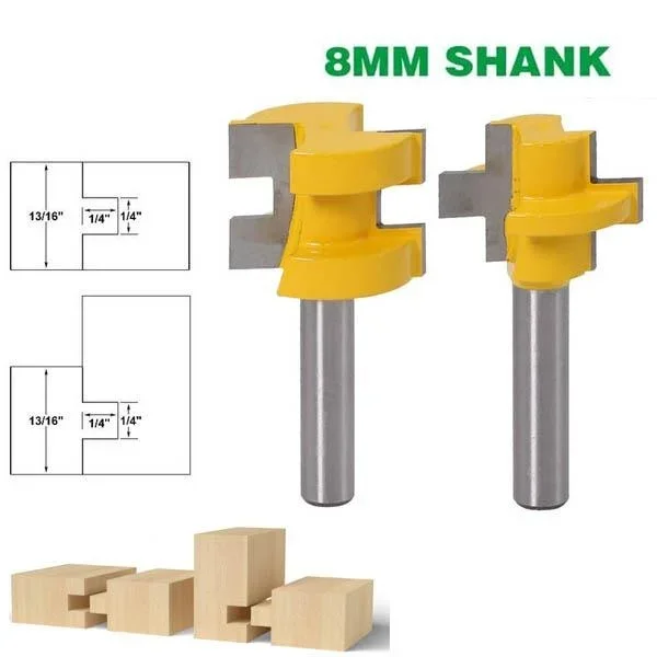 Delysia King 2pcs/set 8mm Square tenon cutter/plank splicing cutter