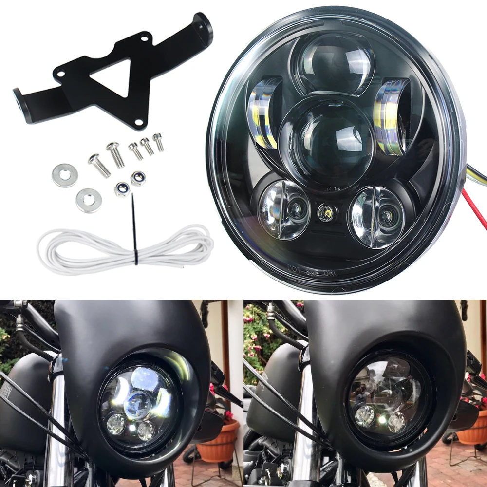 5.75 inch LED Headlight for Yamaha Bolt Raider Stryker SCR950 Warrior Hi/Low Beam Parking Light