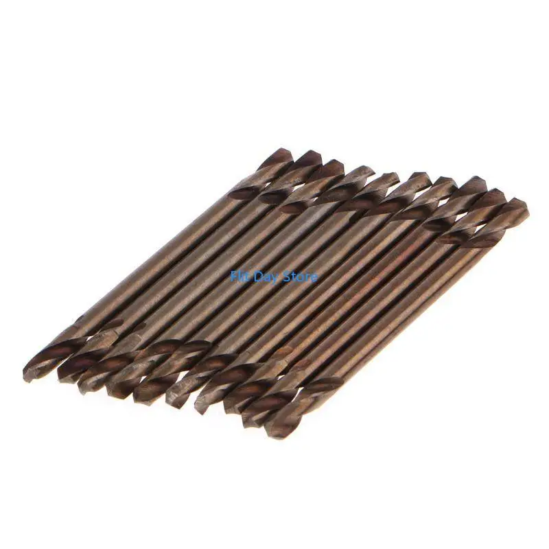 F92C BIT BIT SET 10 PCS M35 КОБАЛТные Бушные биты Двойные для головных буровых битов для металлических 3,2 -мм закручивающихся