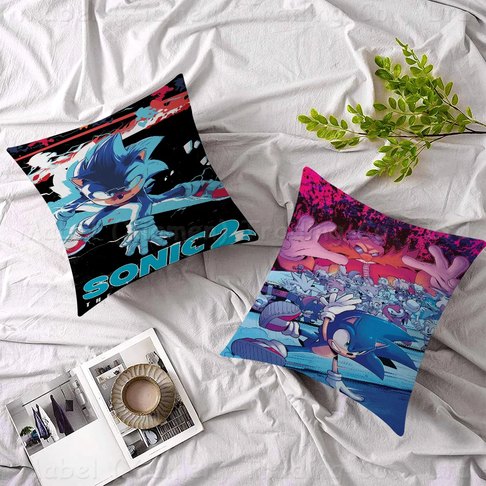 Supersonic-S-Sonic-Game Decorative Room Aesthetics Pillow Case Home Decor Bedroom Sofa Bed Couch Pillow Cover 45x45