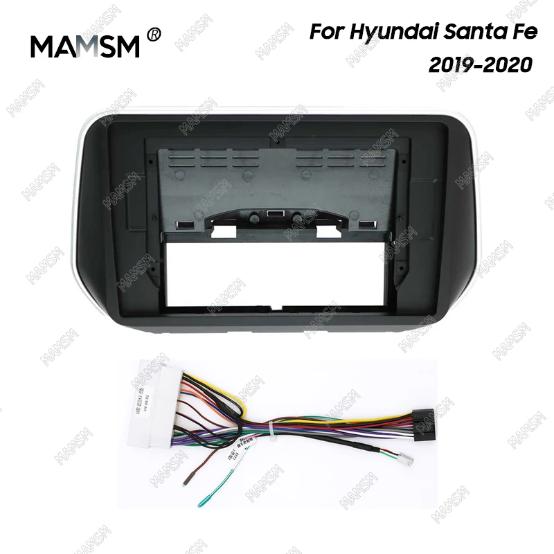 

MAMSM Car 10 inch Fascia Radio Panel Panel Dash Kit Install Adapter Console Frame For Hyundai Santa Fe 2019-2020 Radio Player