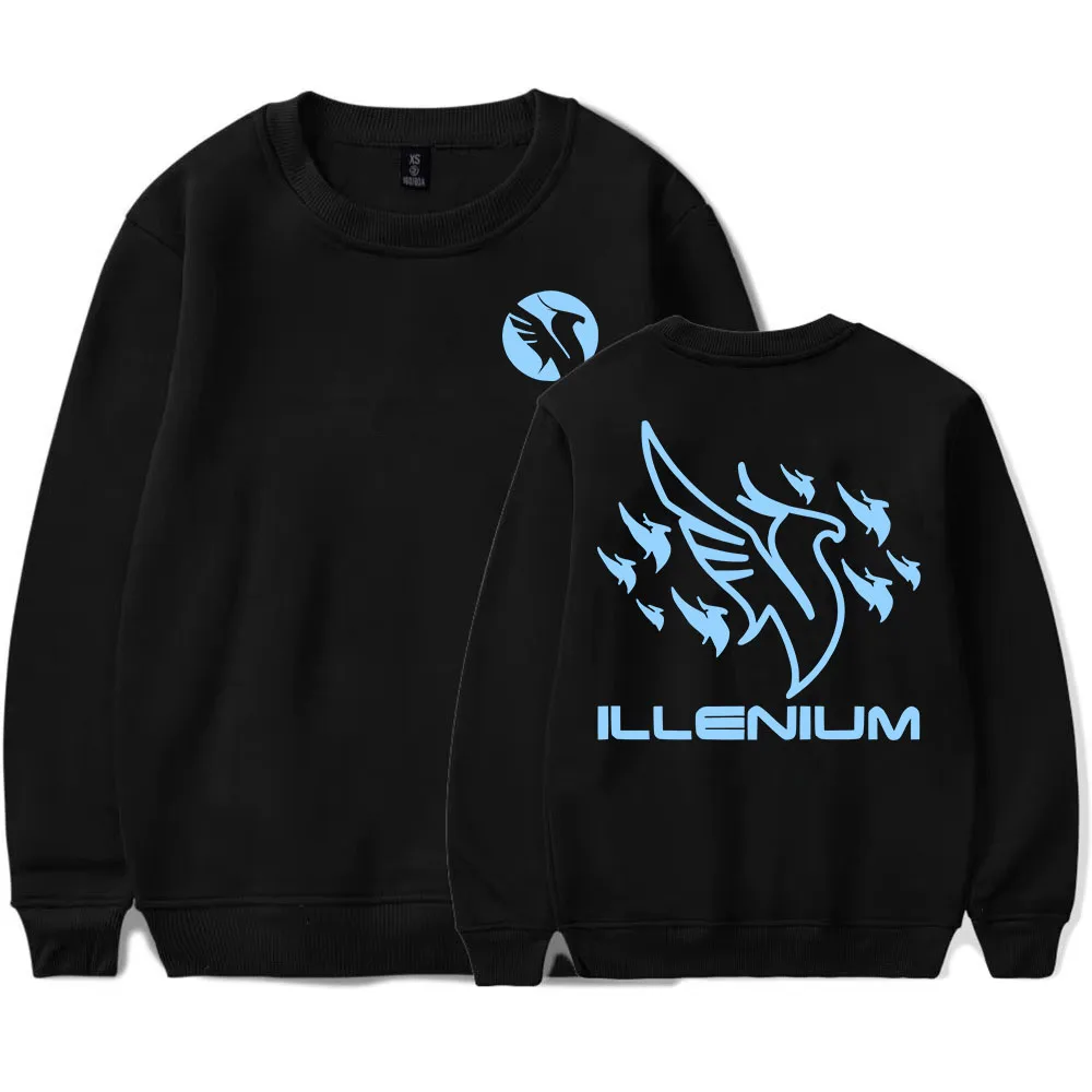 ILLENIUM فينيكس CREWNECK البلوز طويلة الأكمام الشتاء الخريف الذكور البلوفرات للجنسين الشارع الشهير المتضخم الجرافيك طباعة الملابس
