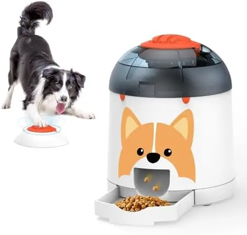 

Interactive Dog Puzzle Feeder Toy, Electronic Treat Dispenser with Remote Control, Rechargeable for All Breeds, 280ml Capacity