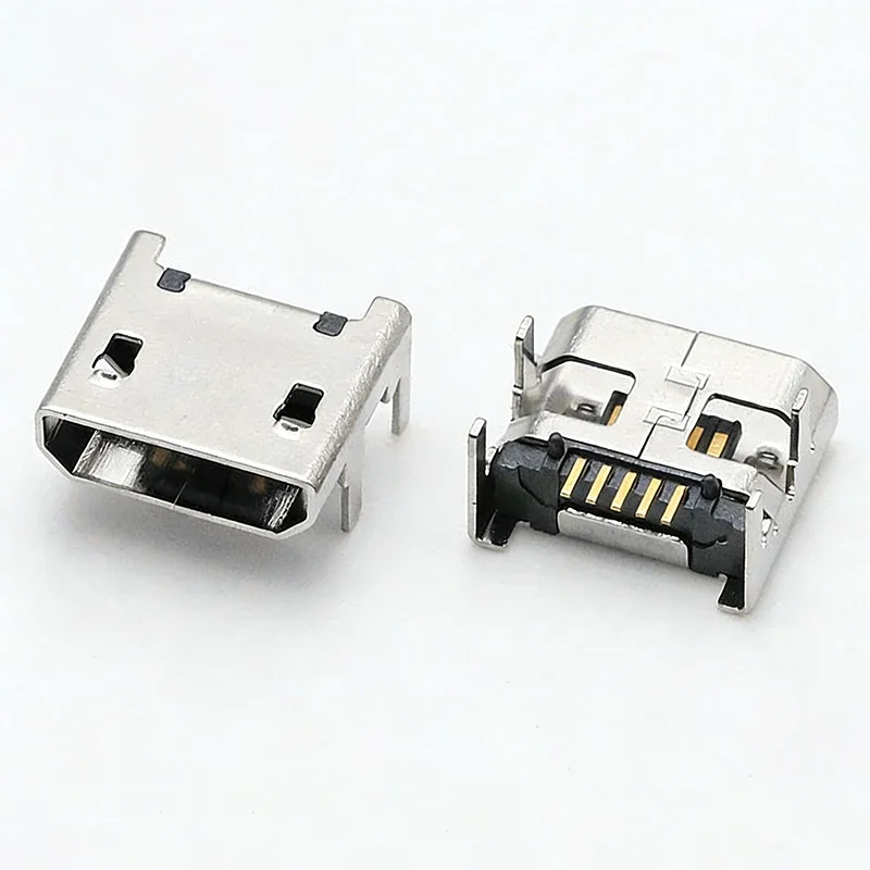 1/5/10pcs Micro USB connector 5pin seat Jack Micro usb Four legs 5P Inserting plate seat Mini usb connector