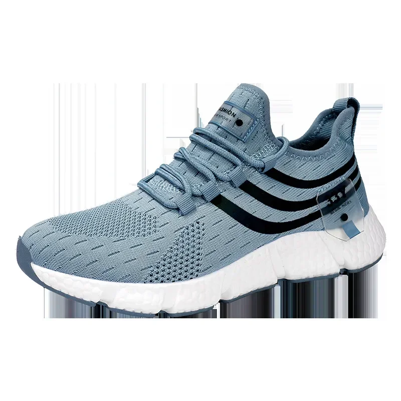 

Мужские сверхлегкие кроссовки со светоотражающими полосками, стильная уникальная конструкция, дышащая сетчатая обувь, универсальная прогулочная обувь для мужчин