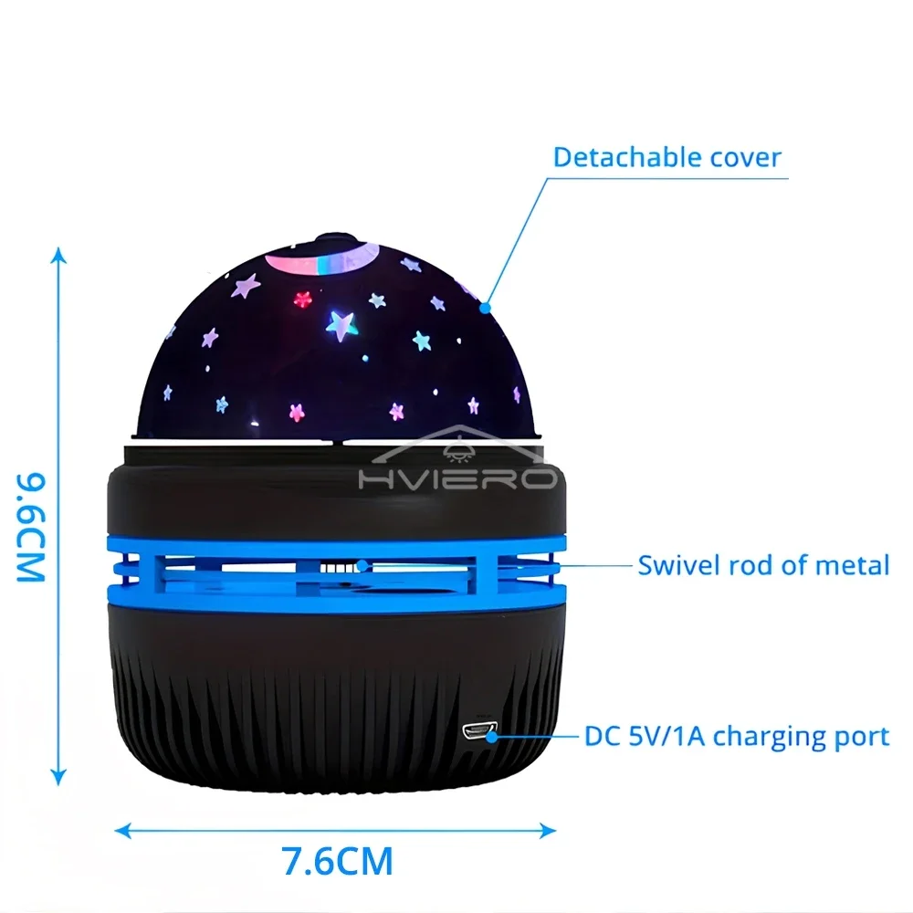 Galaxy Starry Sky LED Projector USB Powered Remote Control Night Light for Children Bedroom Christmas Wedding Ambient Decor