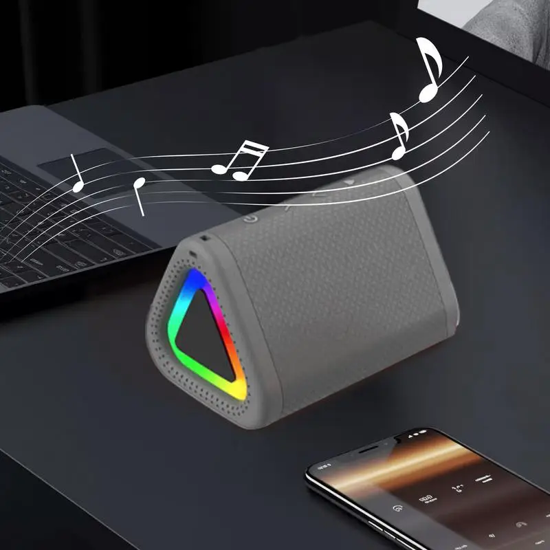 Altavoces inalámbricos, altavoz Retro compacto de viaje con luz RGB, sonido estéreo, Control táctil, dispositivos tecnológicos, batería de larga duración