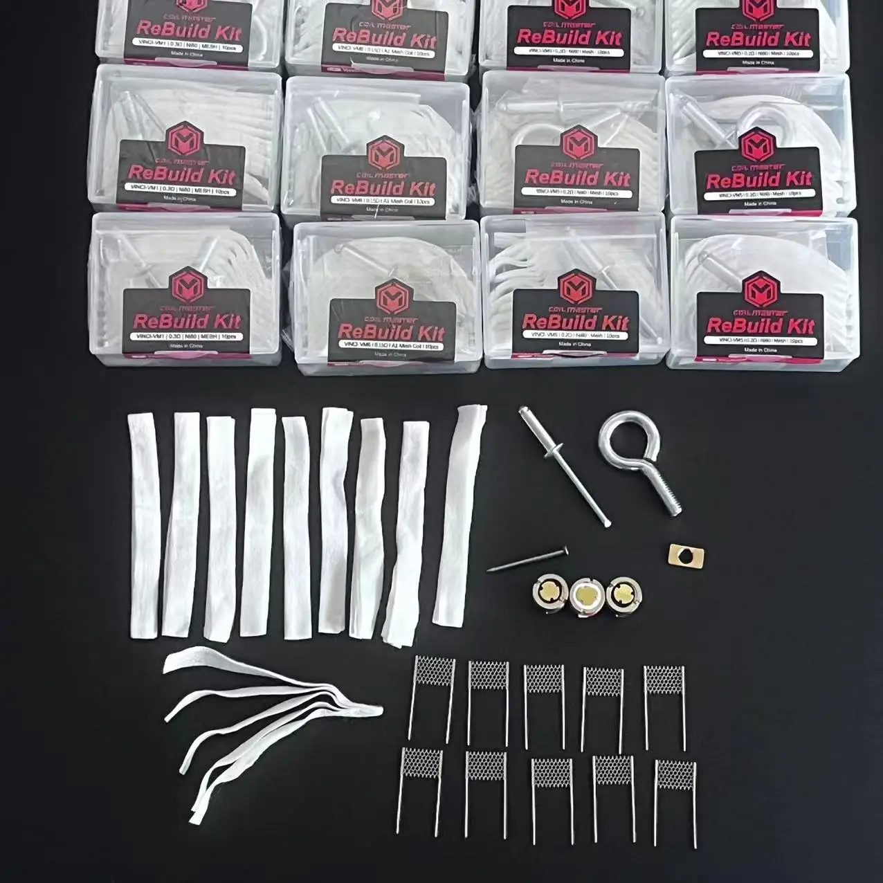 Rebuild Mesh Coils Cotton Kit for Vinci PnP VM1 0.3ohm/VM5 0.2ohm/VM6 0.15ohm A1 Ni80 Meshed Wire Resistance Coil