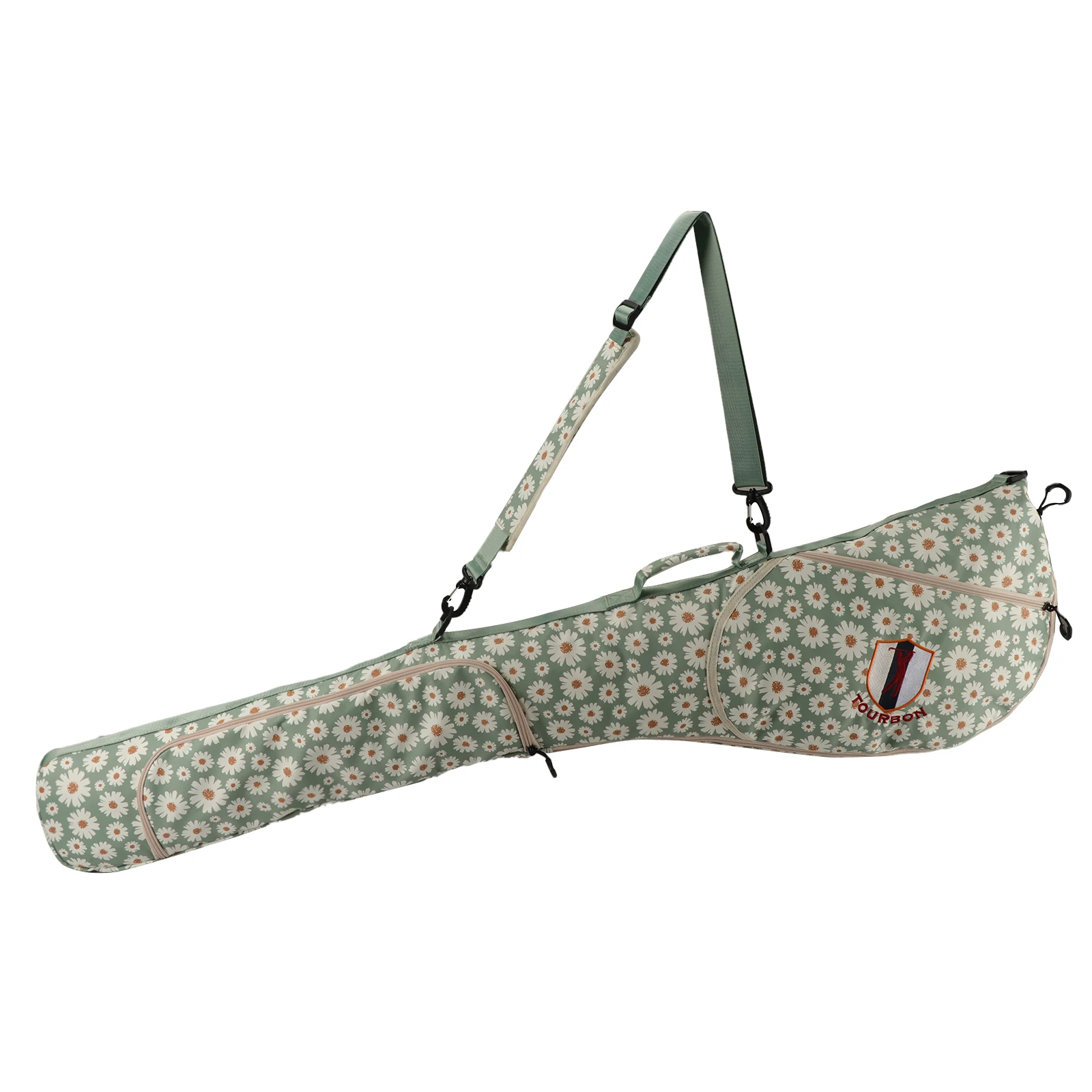 Tourbon Nylon Golf Clubs Carry Bag Portable Sunday Storage Bag Small Travel Bag for Driving Range Waterproof Lightweight