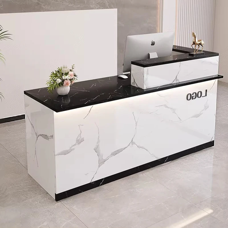 

Cheap Creative Reception Desks Modern Designer Luxury European Vintage Reception Desks Universal Bureau Postmodern Furniture