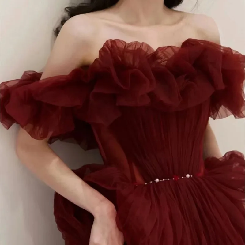 New Red Wedding Toast Clothing Dress