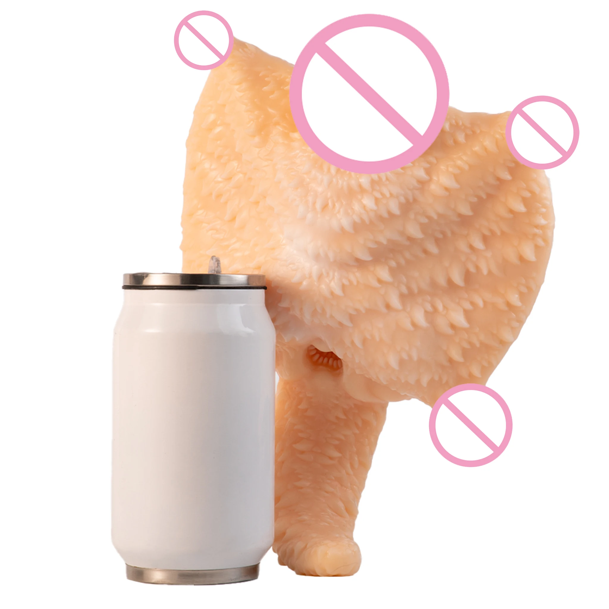 SHAZ Cute Flyling Squirrel Single-Channel Silicone Male Masturbator Onahole Pocket Pussy Stroker Penis Stimulator for Men adults