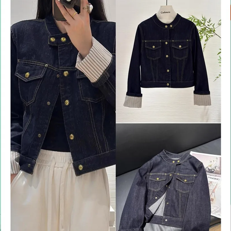 Jaet en Denim de coton décontracté pour femmes, manteau à revers à bouton unique, nouvelle collection printemps, coupe droite, vêtements d'extérieur pour les déplacements