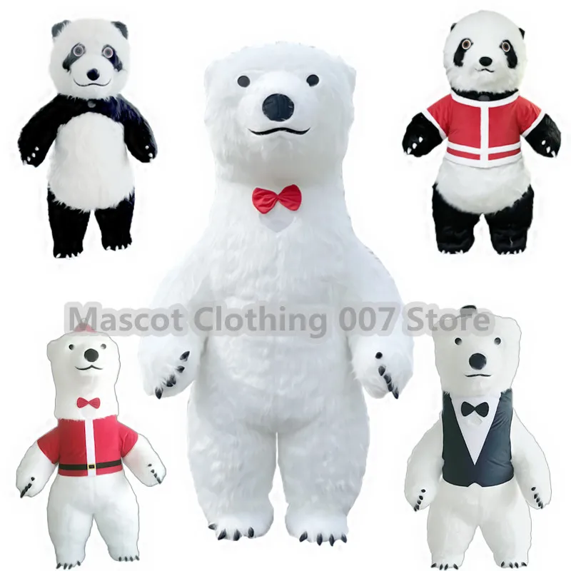 

Inflatable Polar Bear Costume Birthday Party Christmas Carnival Mascot White Bear Inflatable Costume