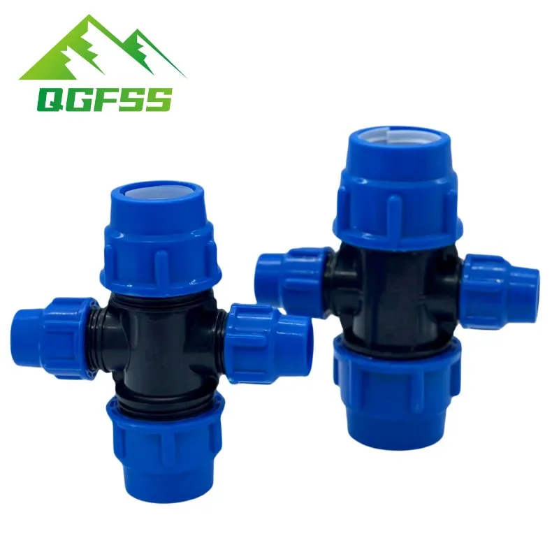 

Plastic PE fittings quick Union Variable diameter four-way 20/25/32/40/50/63mm Garden Agriculture Tap Water Irrigation