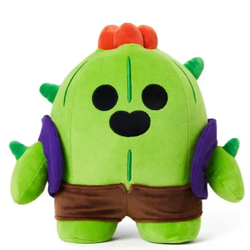 Peluche de dessin animé Brawl Spike, jeu à main, cadeau pour la Saint-Valentin, jouet d'action, 25cm