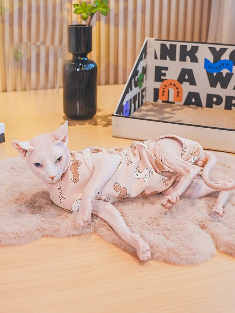 Флисовое пальто для кошек Sphynx, одежда для лета и весны, мягкая толстовка с короткими рукавами, эластичная футболка с героями мультфильмов Devon Rex для котят