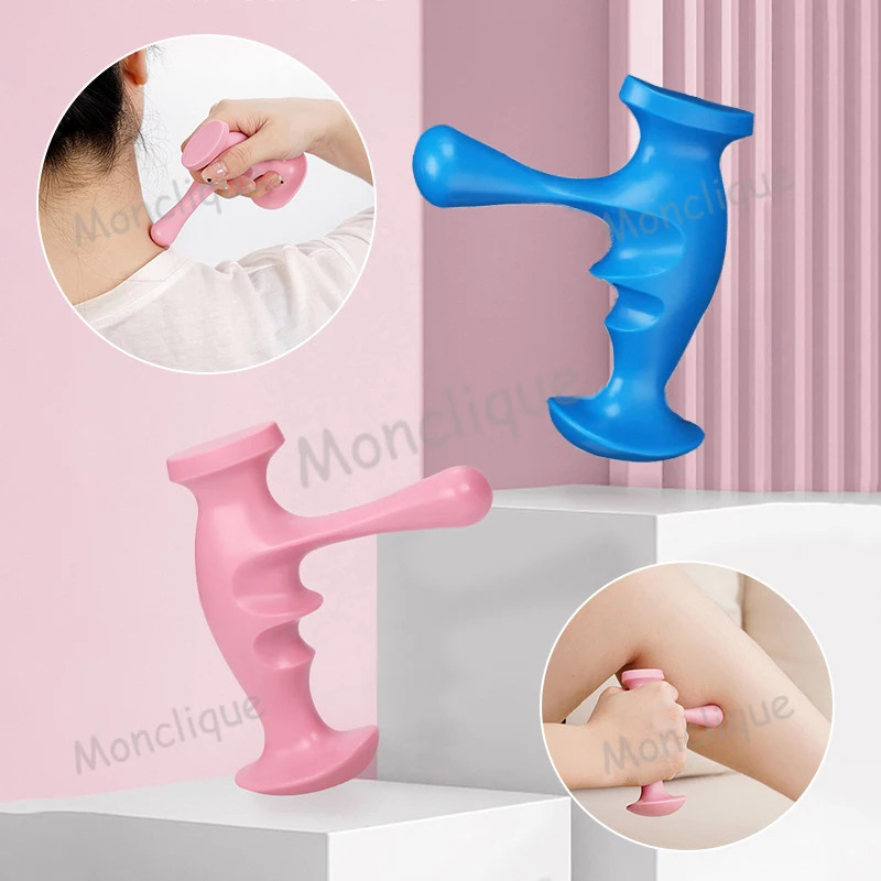 T-shaped Manual Massager Press Trigger Acupoints Massage Deep Tissue Relaxation Muscles Nerves Relief Body Fatigue Portable Tool