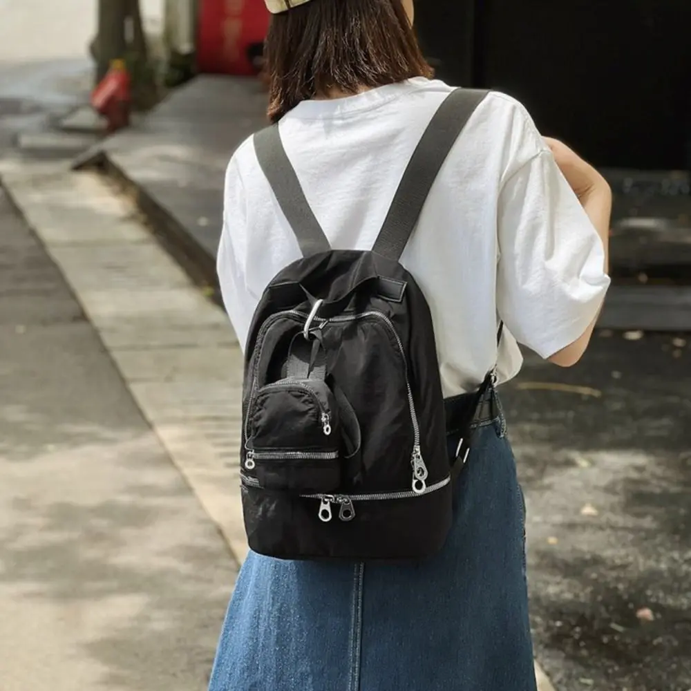 أزياء بلون النايلون حقيبة ظهر صغيرة حقيبة يد صغيرة حقيبة للحمل قلادة الكورية نمط الرافعة حافظة للبطاقات أحمر الشفاه سماعة حقيبة