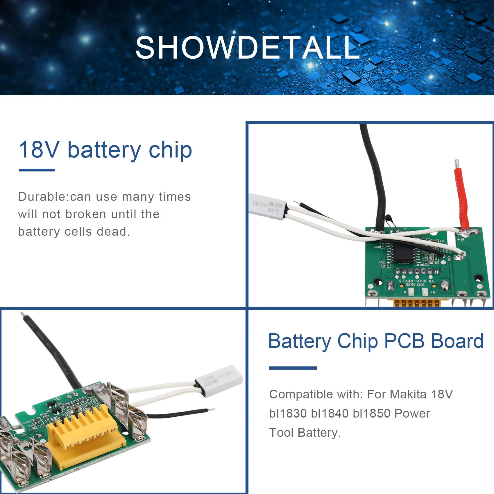 Parti della scheda del modulo circuito PCB N84R, protezione Li per la sostituzione della batteria PCB Li-18V Scheda chip PCB della batteria per M