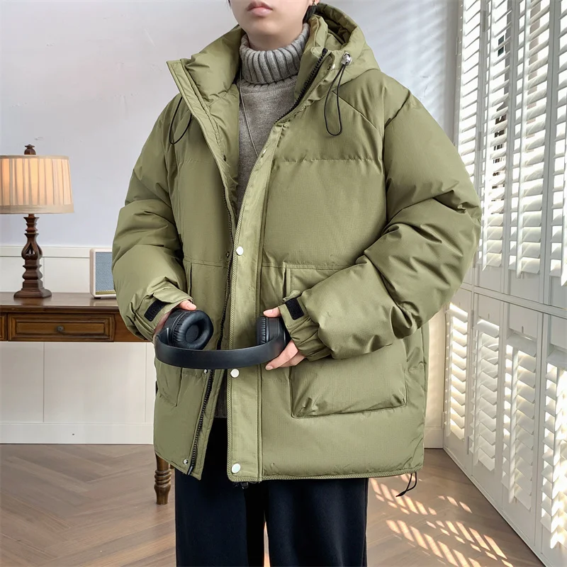 Couples' Outdoor Running Sports Cold Proof Warm Hooded Down Jacket Comfortable Breathable in Winter 80% Velvet Content Jacket