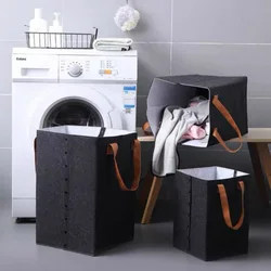 Felt folding dirty clothes basket dirty clothes storage baskets clothing household laundry basket clothes basket toy bucket