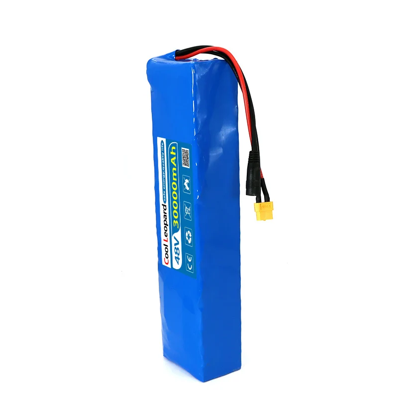 Imagem -02 - Bateria de Íon de Lítio para Kit de Conversão de Bicicletas Correia Bafang 1000w Carregador 54.6v 2a Ficha Xt60 13s4p 48v 30000mah 18650