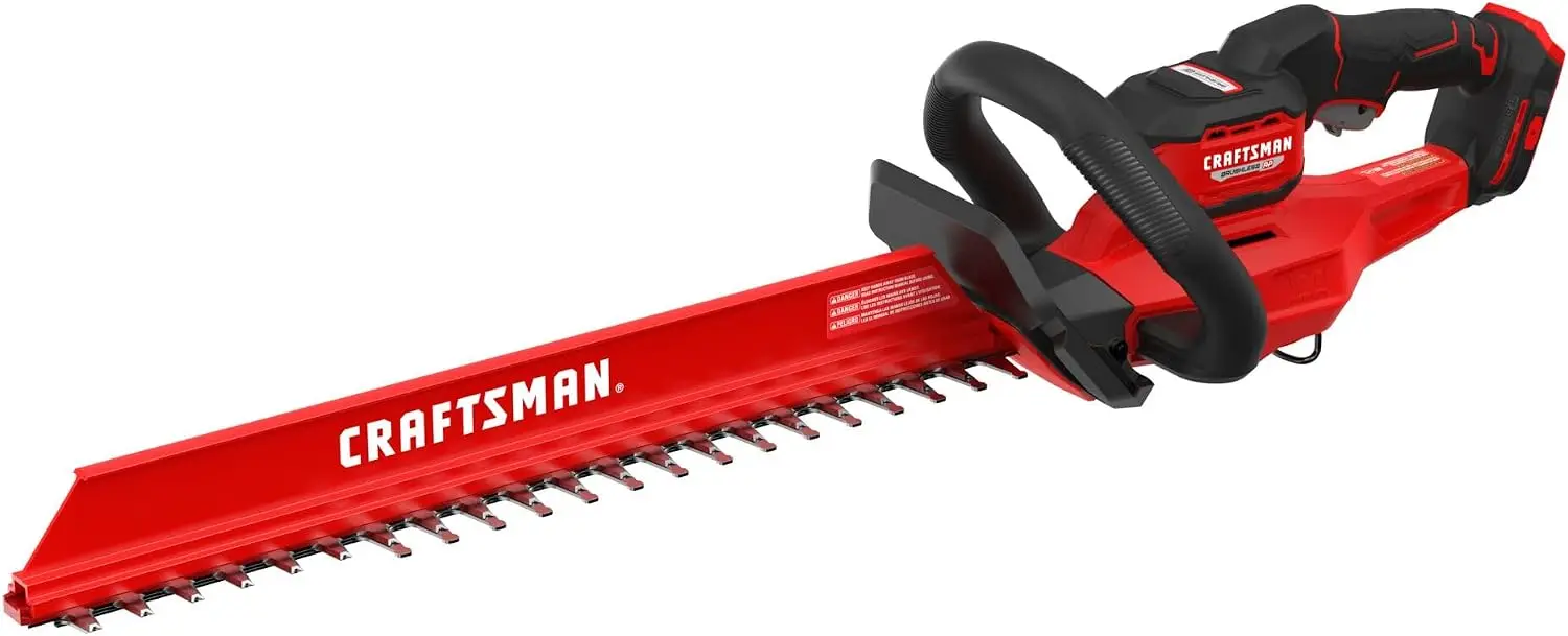 Cordless Hedge Trimmer, 22-Inch Brushless Lightweight Bush Trimmer with Hedge Sweep Attachment, Tool Only