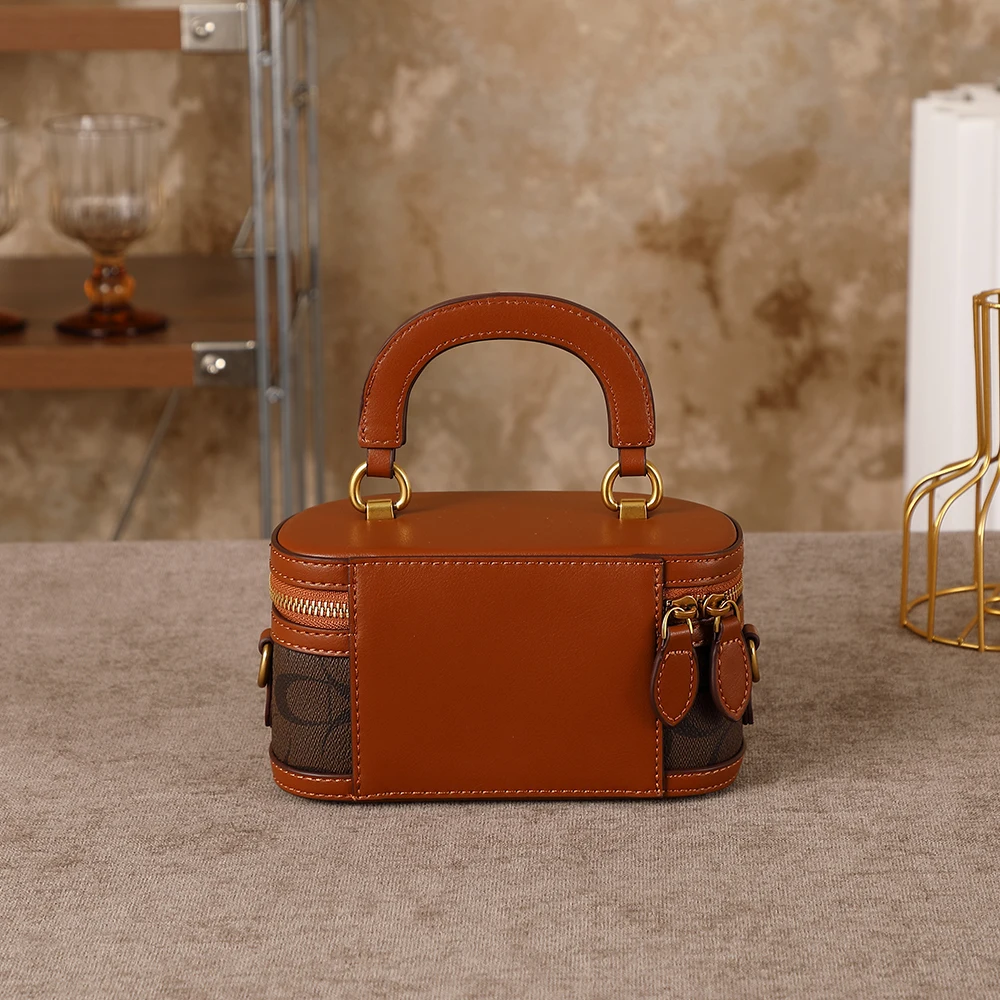 Light Luxury Niche Design Lunch Box Bag, Fashionable Contrasting Color Water Bucket Bag, 2025 New Single Shoulder Crossbody Hand - view 4
