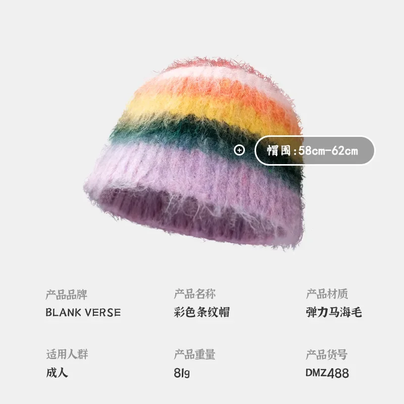 2024 Design Multi-color Cute Knitting Cap for Women Windproof War Pillbox Knitted Ha Autumn Spring Warm Bucket Skull Beanies Hat