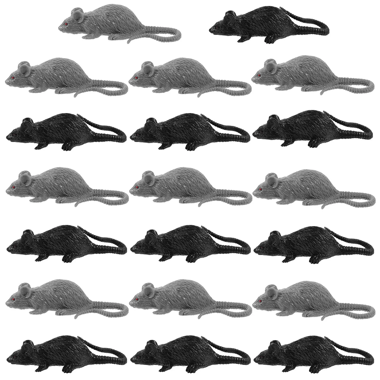 

20Pcs Lifelike Halloween Scary Small Mouse Creative Prank Prop for Party Gathering Trick Or Treat Indoor Outdoor Fun Festive