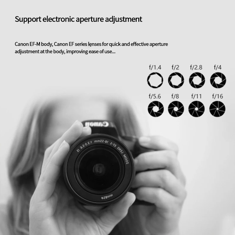 EF-EOS R Lens Adapter Electronic Auto-Focus EF to R Mount Adapter for Canon EF/EF-S Lens to EOS R Series Mirrorless Cameras