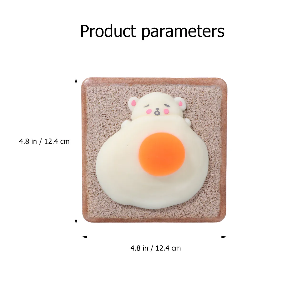 Bread Bear Notebook Creative PU Hardcover Journal with Washable Rubber Bear Charm Stress Relief Rounded Corners for Students