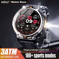 EIGIIS KE3 Smart Watch 3ATM Waterproof Original Design For Men Bluetooth Call Health Monitor With Flashlight 100+ Sports Modes