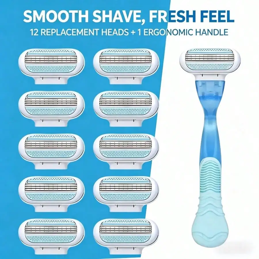 1 Handle + 4 Blades/ Men And Women Body Hair Safety Bikini Aloe Strip Razors Blade Set Female Shavers Replacement Heads
