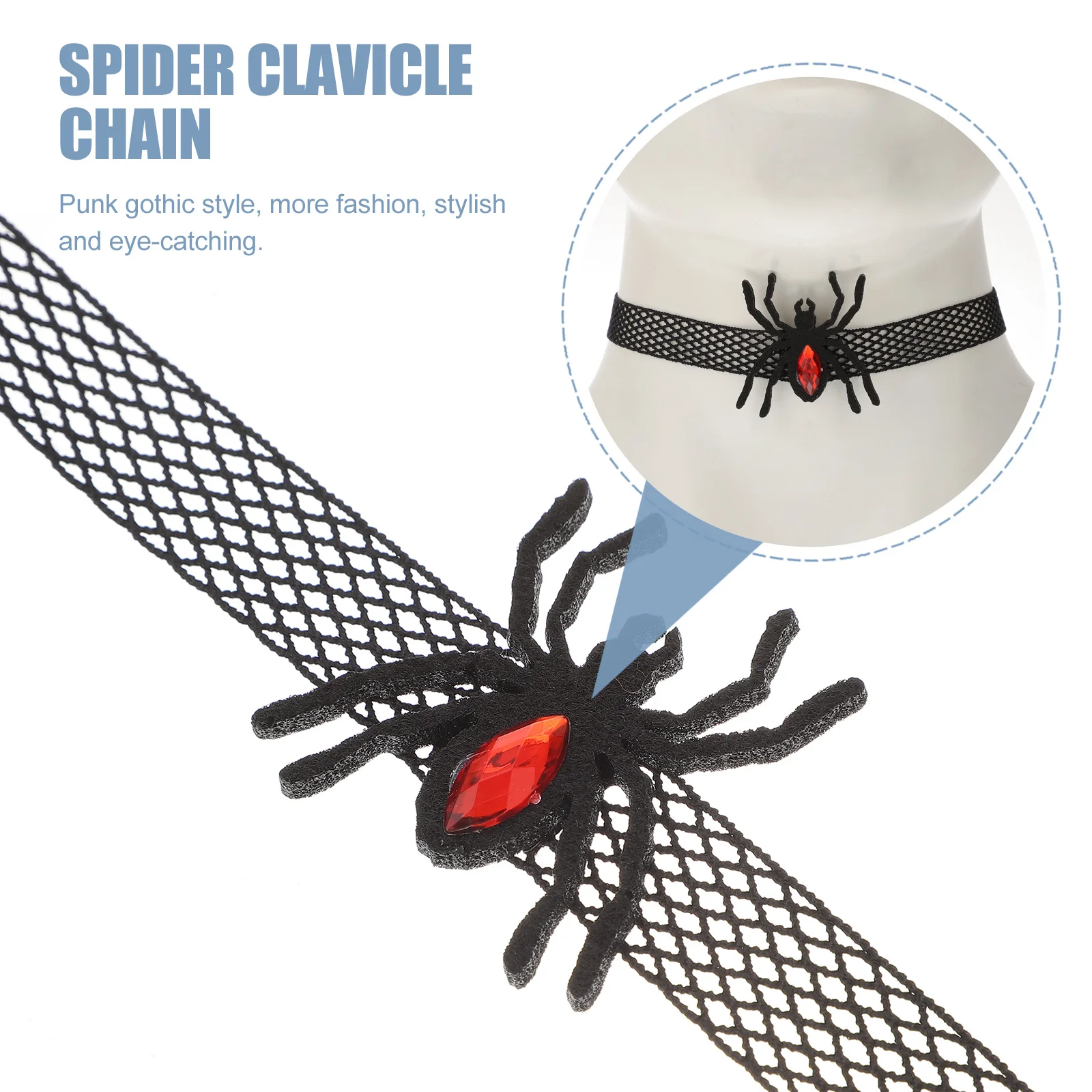 

Spider Neck Choker Punk Gothic Collar Sexy Adjustable Chain Stylish Jewelry For Halloween Wedding Party Prom Daily Wear