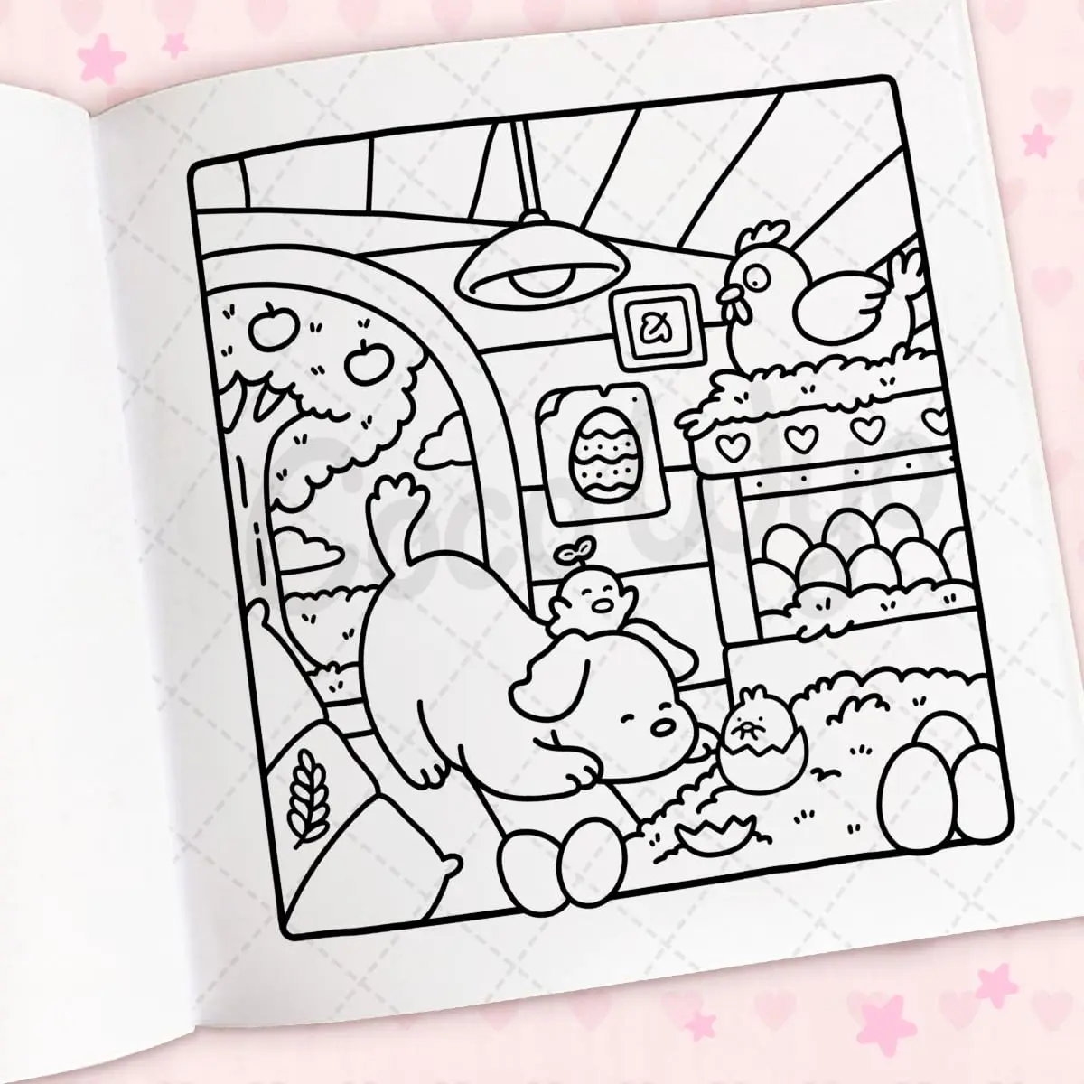 Bview Art Cozy Cuties: كتاب تلوين للبالغين والأطفال (تلوين المساحات المريحة)