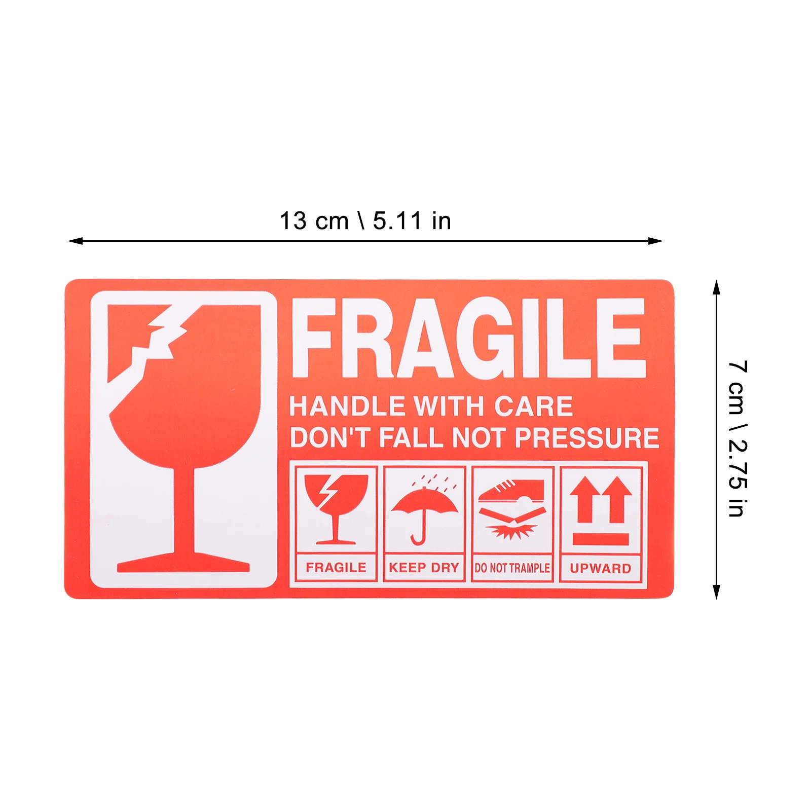 1 rollo de pegatinas frágiles, etiquetas de envío de embalaje de advertencia Premium, pegatinas de advertencia de envío de adhesión, etiquetas frágiles