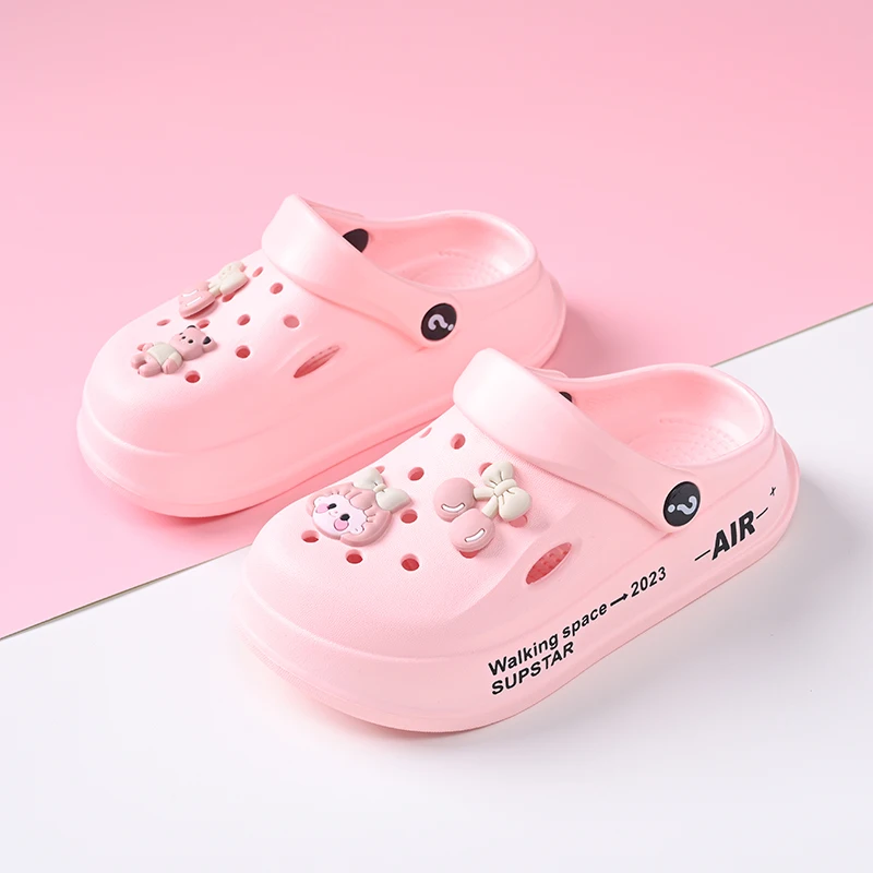 

Kids New EVA Slippers Bathroom Non Slip Indoor Beach Bedroom Luxury Cute Summer Children Sandals House Orginal Casual Design