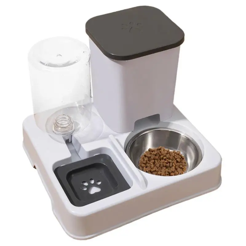 Pet Food Feeder And Waterer 2 In 1 Non-Slip Pet Feeder Portable Automatic Feeders Pet Supplies For Small Medium Large Breed Cat