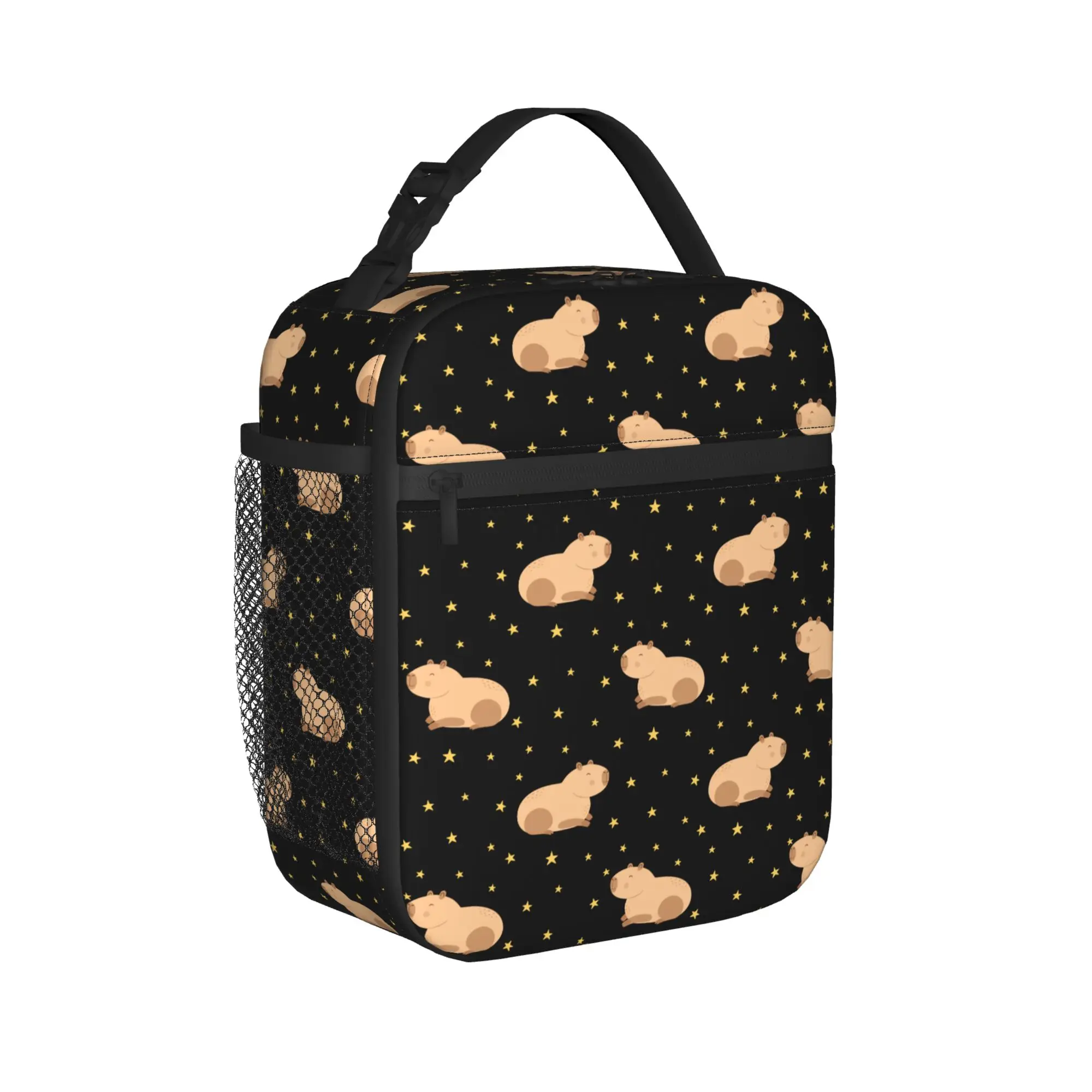 Capybara Cartoon Thermal Insulated Lunch Bag for Office  Portable Food Container Bags Thermal Cooler Lunch Boxes