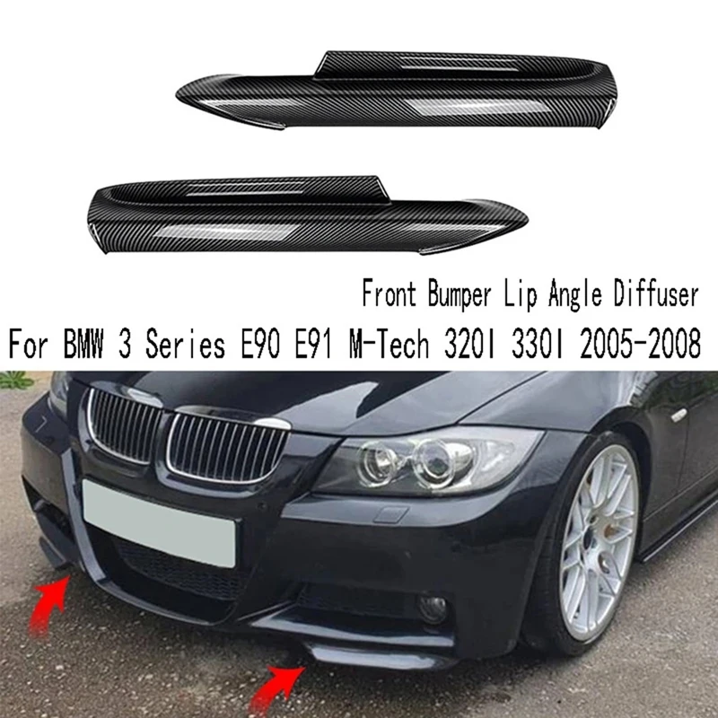 

X-T Front Bumper Lip Angle Diffuser Splitter Spoiler For BMW 3 Series E90 E91 M-Tech 320I 330I 2005-2008