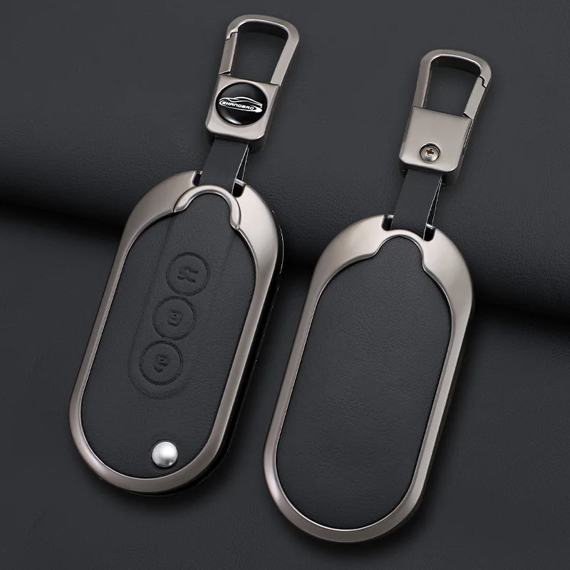 Zinc Alloy Car Remote Key Case Cover Shell Fob For SGM Wuling Hongguang MINIEV Air EV 2023 2022 Auto Protector Bag Accessories