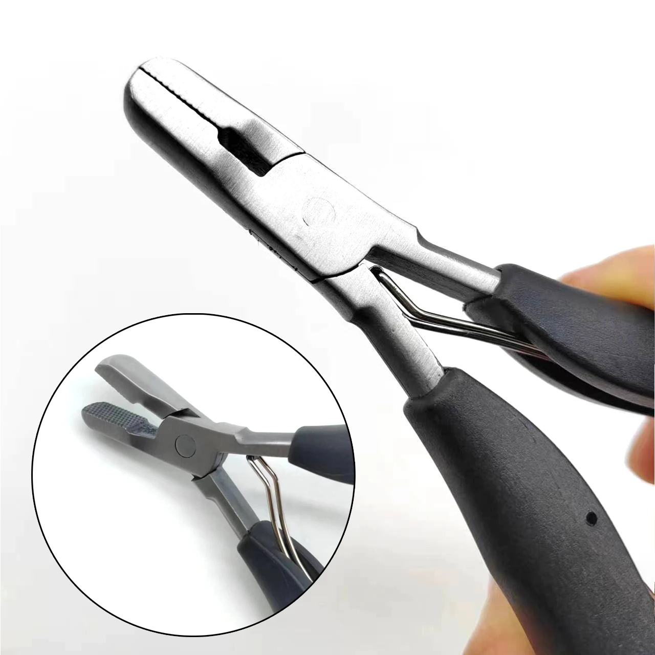 1Pc Hair Extension Plier For Removing Micro Rings & Crushing Fusion Bond Groove Hair Tongs Clamp for Keratin Glue Bonded