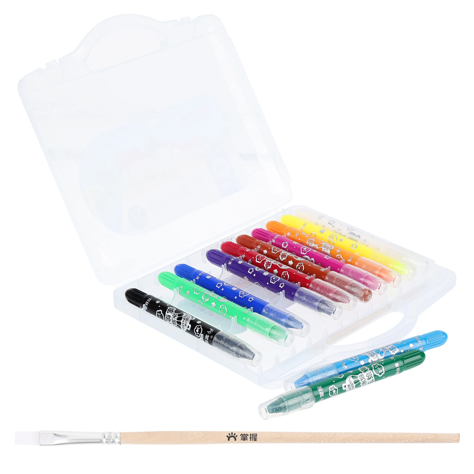 

12 Pcs Crayons Kids Toddlers Washable Painting Plastic Colorful Graffiti Children Art School High Quality