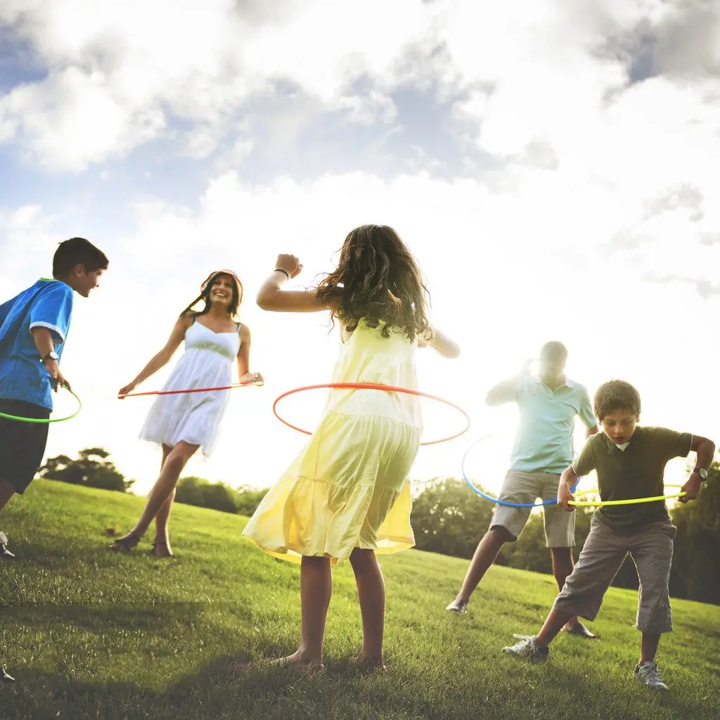 Sport abnehmbare Farbe Reifen Ausrüstung für Kinder tragbare Übung Kunststoff Fitness-Training Hoola Kreis Kinder besten Geschenke