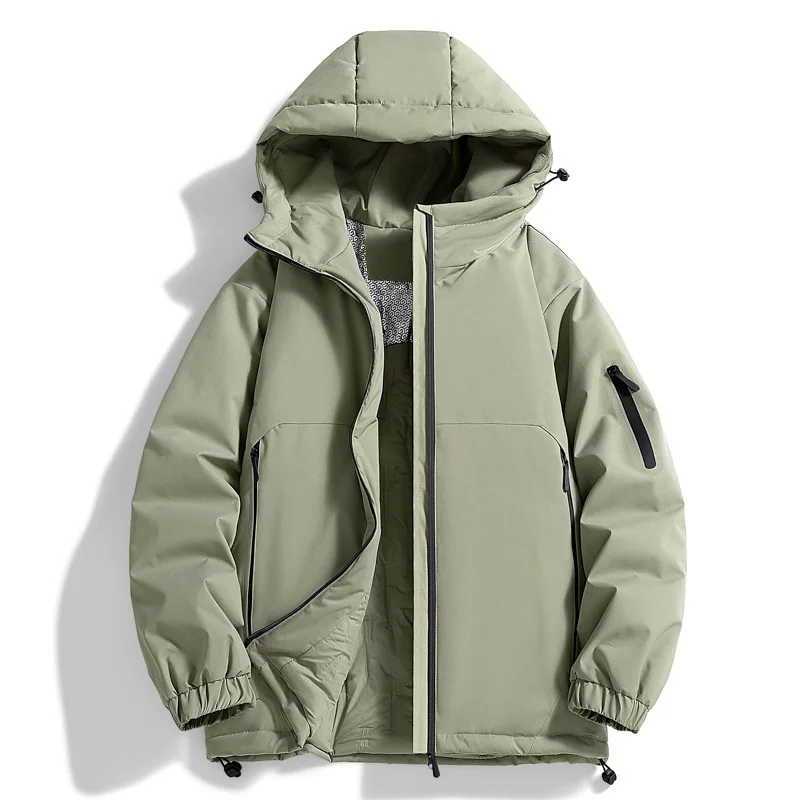 Men's Winter Graphene Cotton Jacket Windproof Waterproof Thick Warm Hooded for Outdoor Mountain Climbing And Hiking