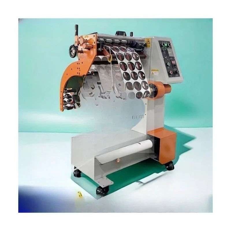 Small online label slitting and winding machine, self-adhesive printing slitting machine